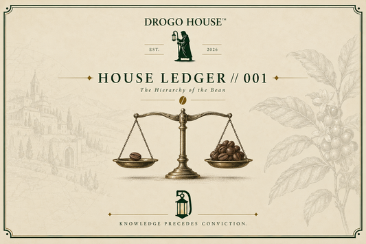 House Ledger 001 editorial artwork for The Hierarchy of the Bean