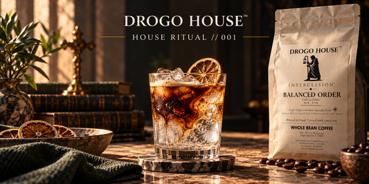 House Ritual 001 iced sparkling Americano with Balanced Order coffee