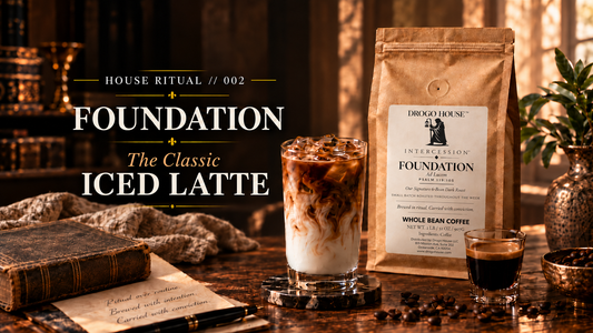House Ritual 002 classic iced latte with Foundation coffee