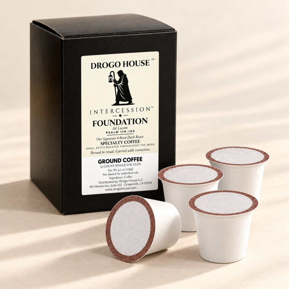 Foundation single use specialty coffee — box with plain single-use cups